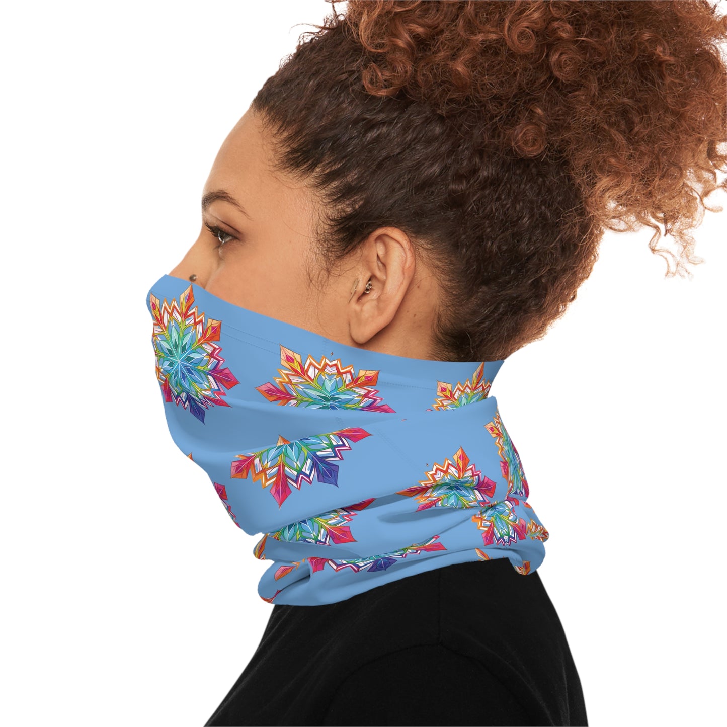 Rainbow SnowFlake Lightweight Neck Gaiter