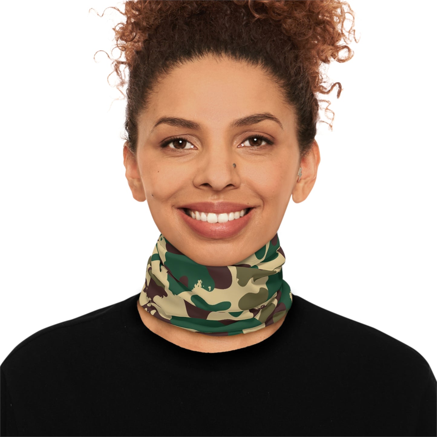 Green and Brown Camo Lightweight Neck Gaiter
