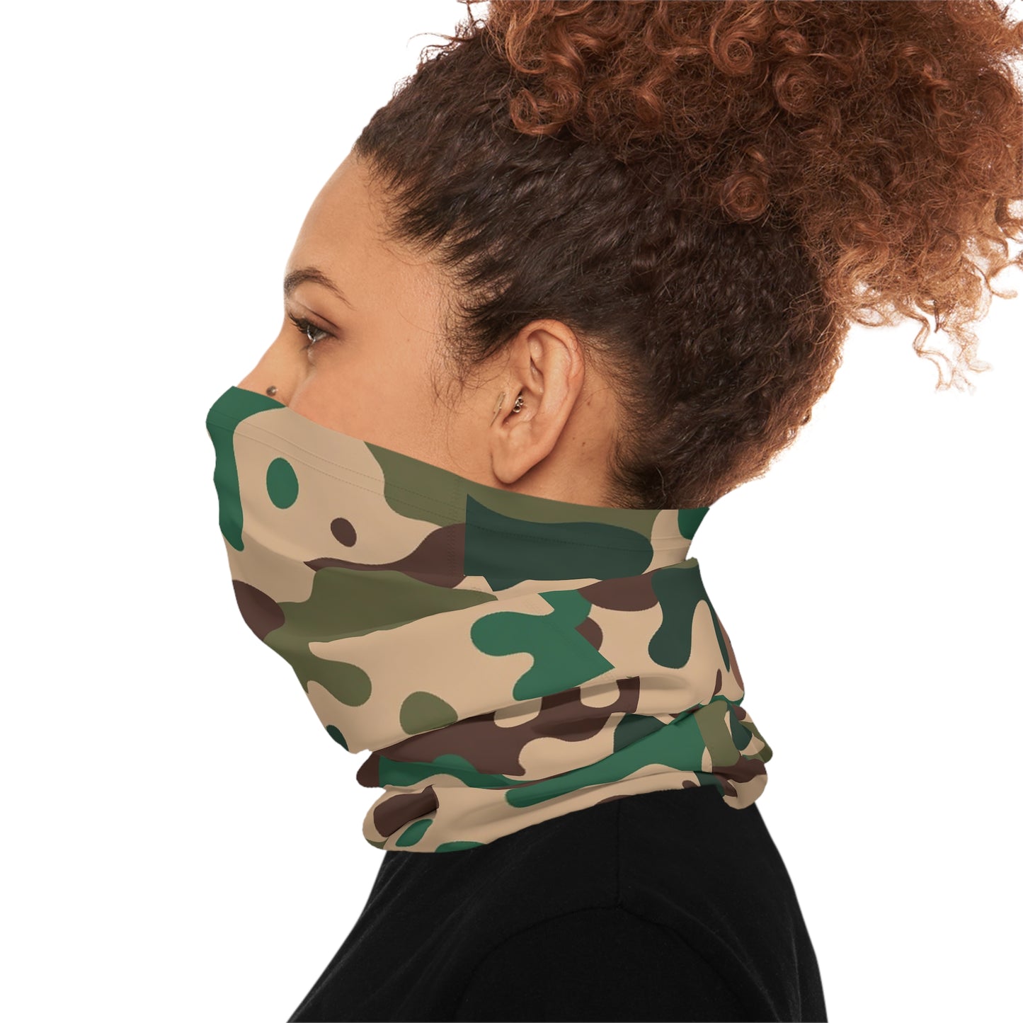 Brown and Green Camo Lightweight Neck Gaiter