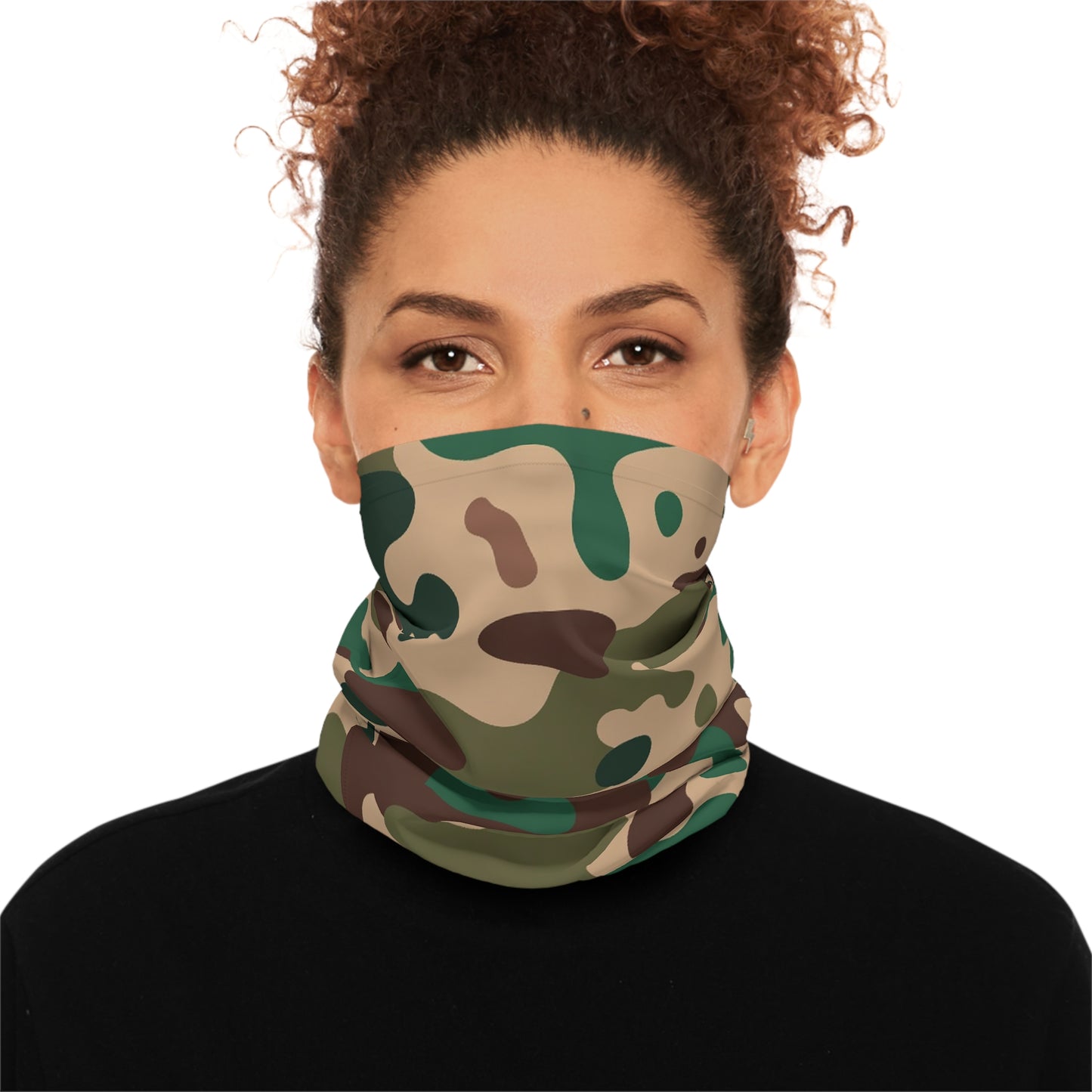 Brown and Green Camo Lightweight Neck Gaiter