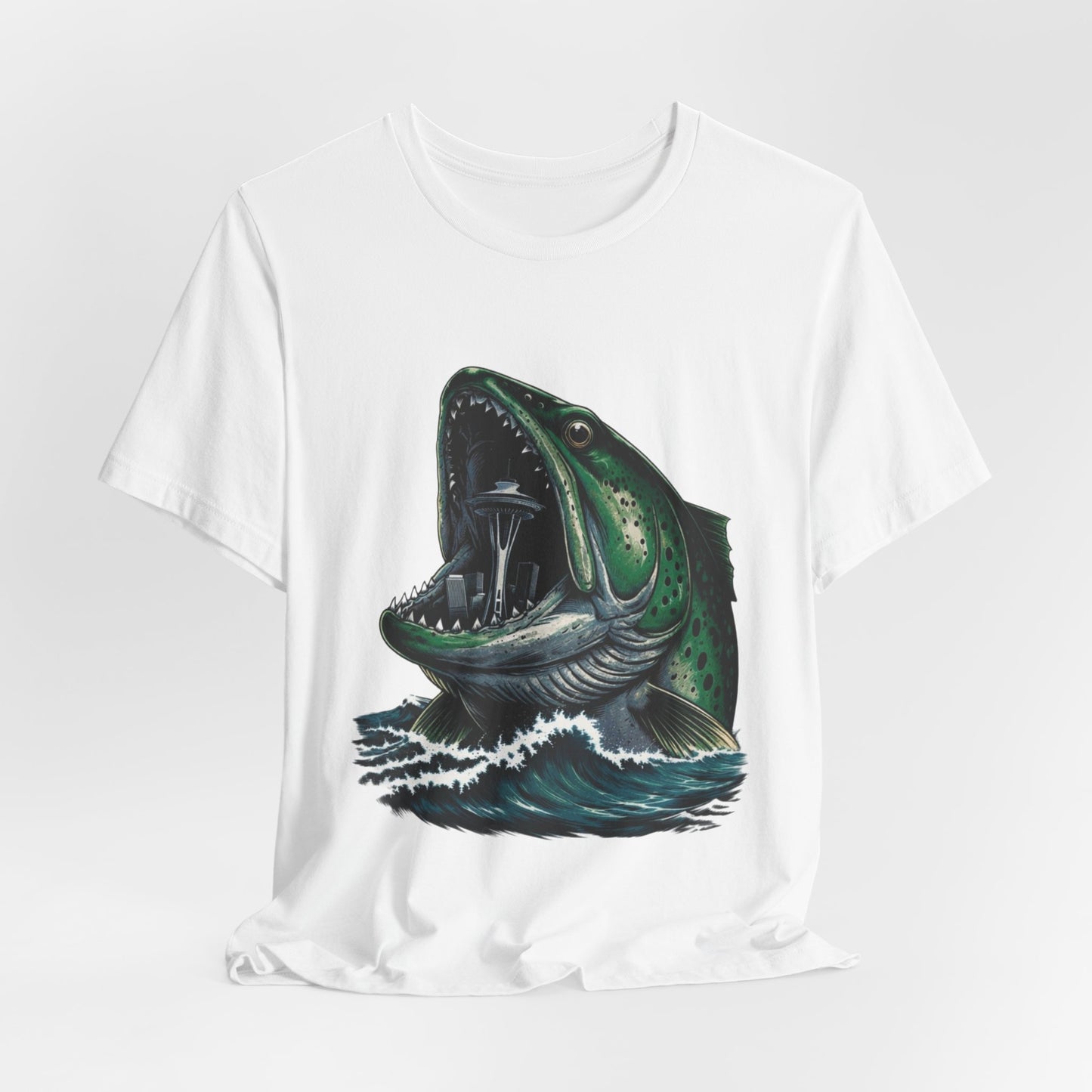 Fish Eating Seattle Unisex Jersey Short Sleeve Tee