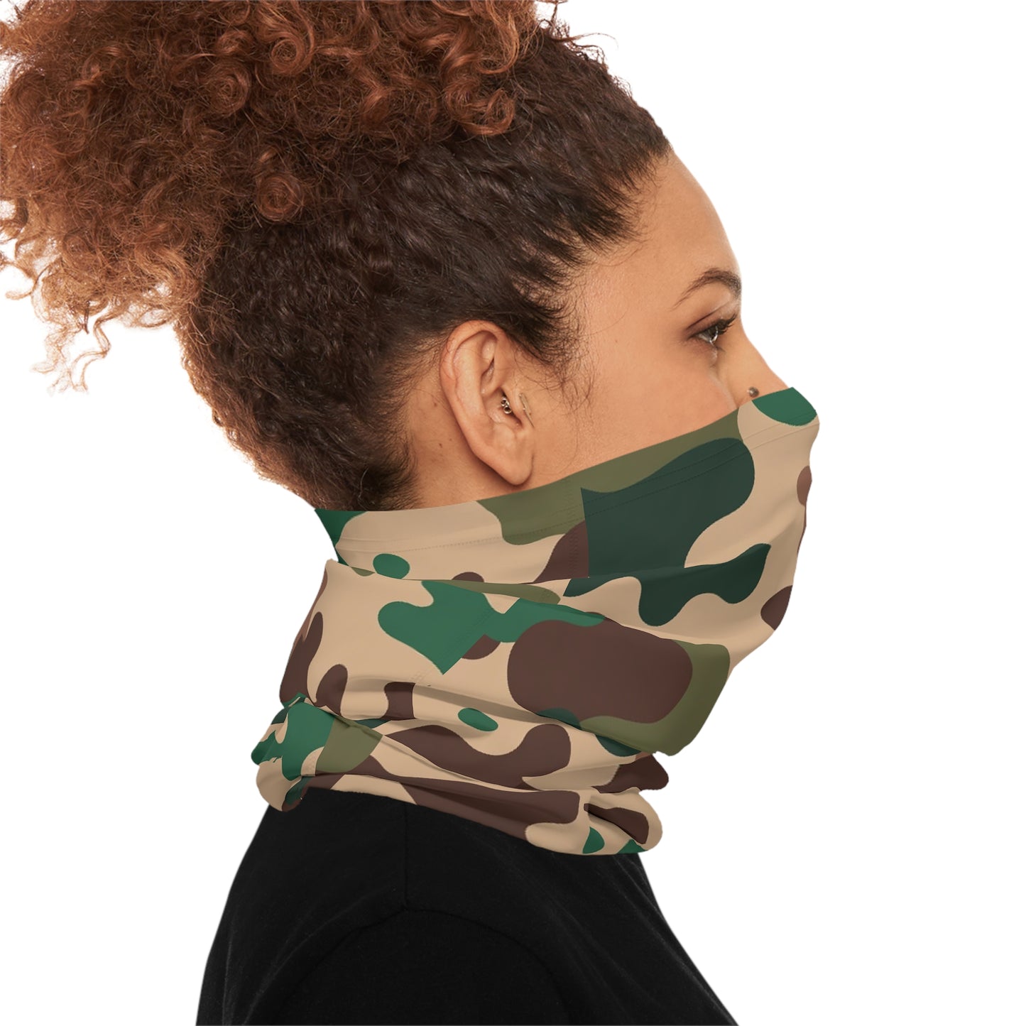 Brown and Green Camo Lightweight Neck Gaiter