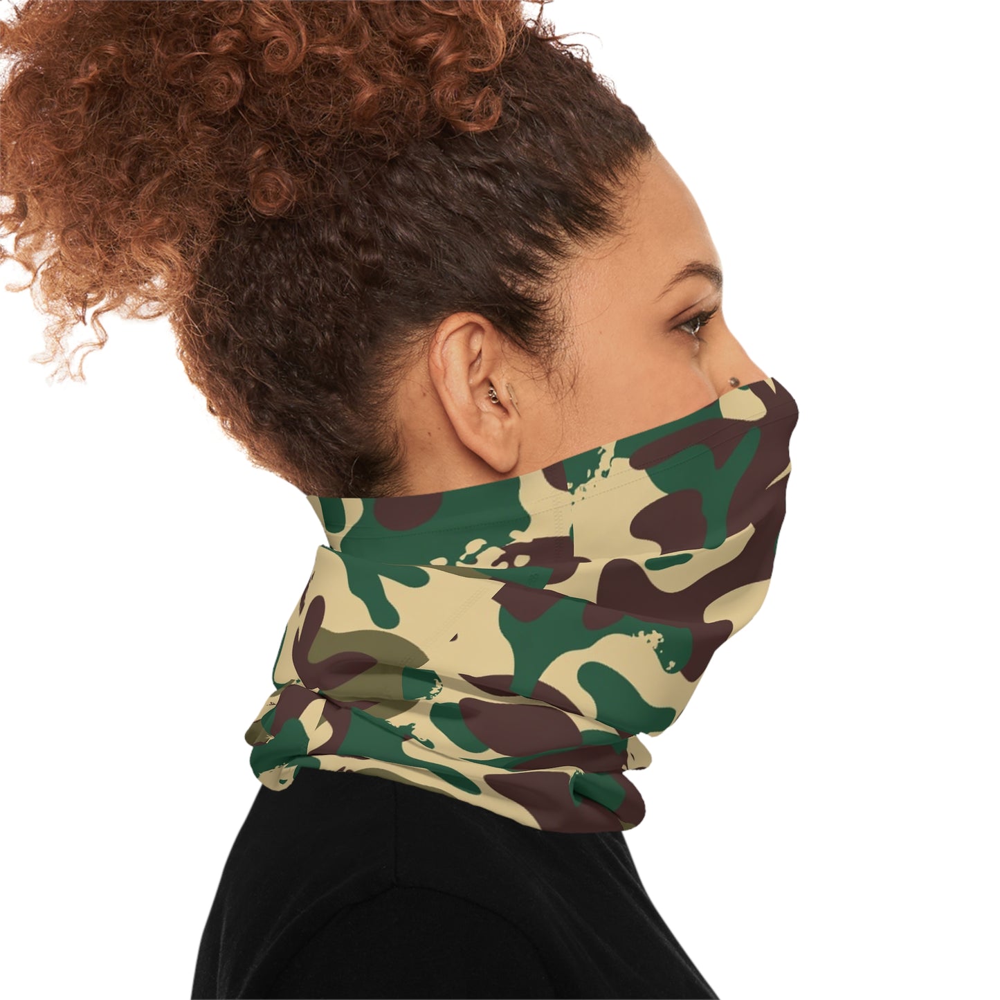 Green and Brown Camo Lightweight Neck Gaiter