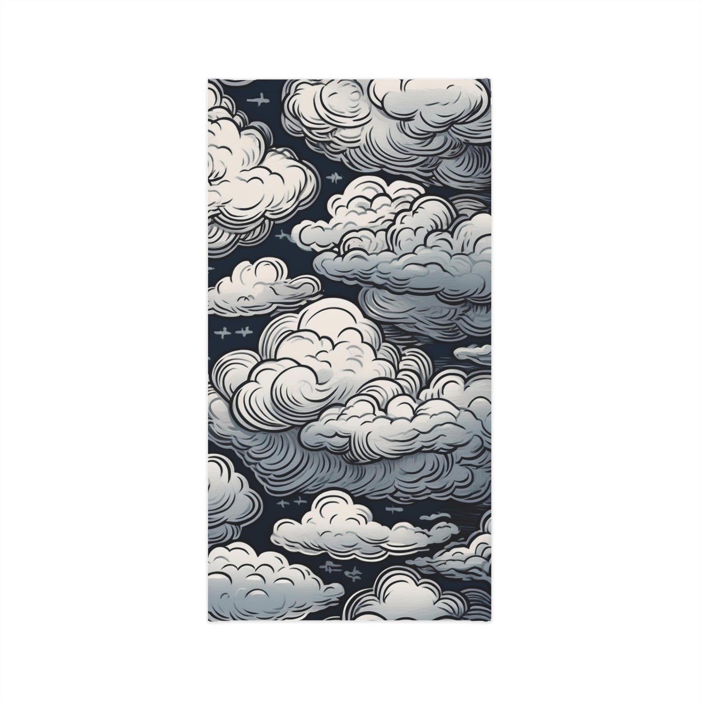 Black and White Clouds Lightweight Neck Gaiter