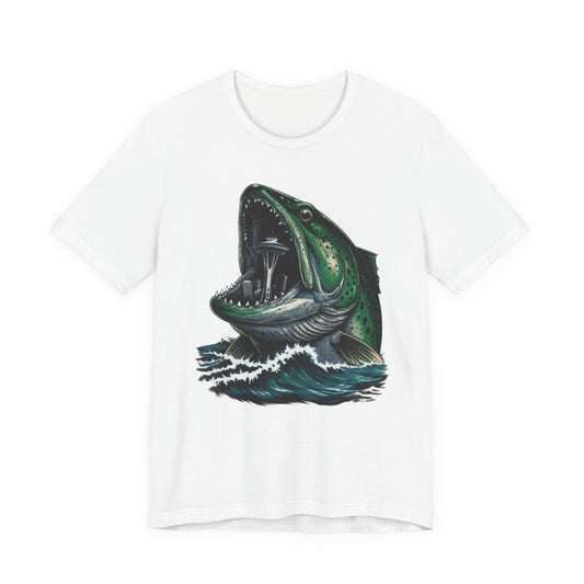 Fish Eating Seattle Unisex Jersey Short Sleeve Tee