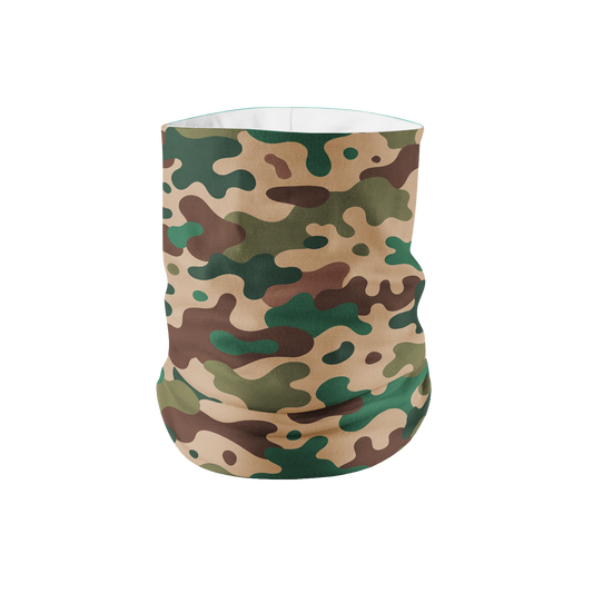 Brown and Green Camo Lightweight Neck Gaiter