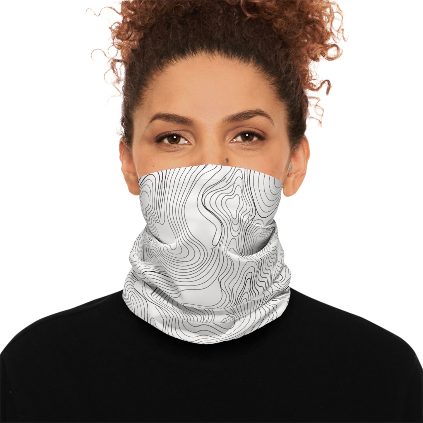White Topo Lightweight Neck Gaiter