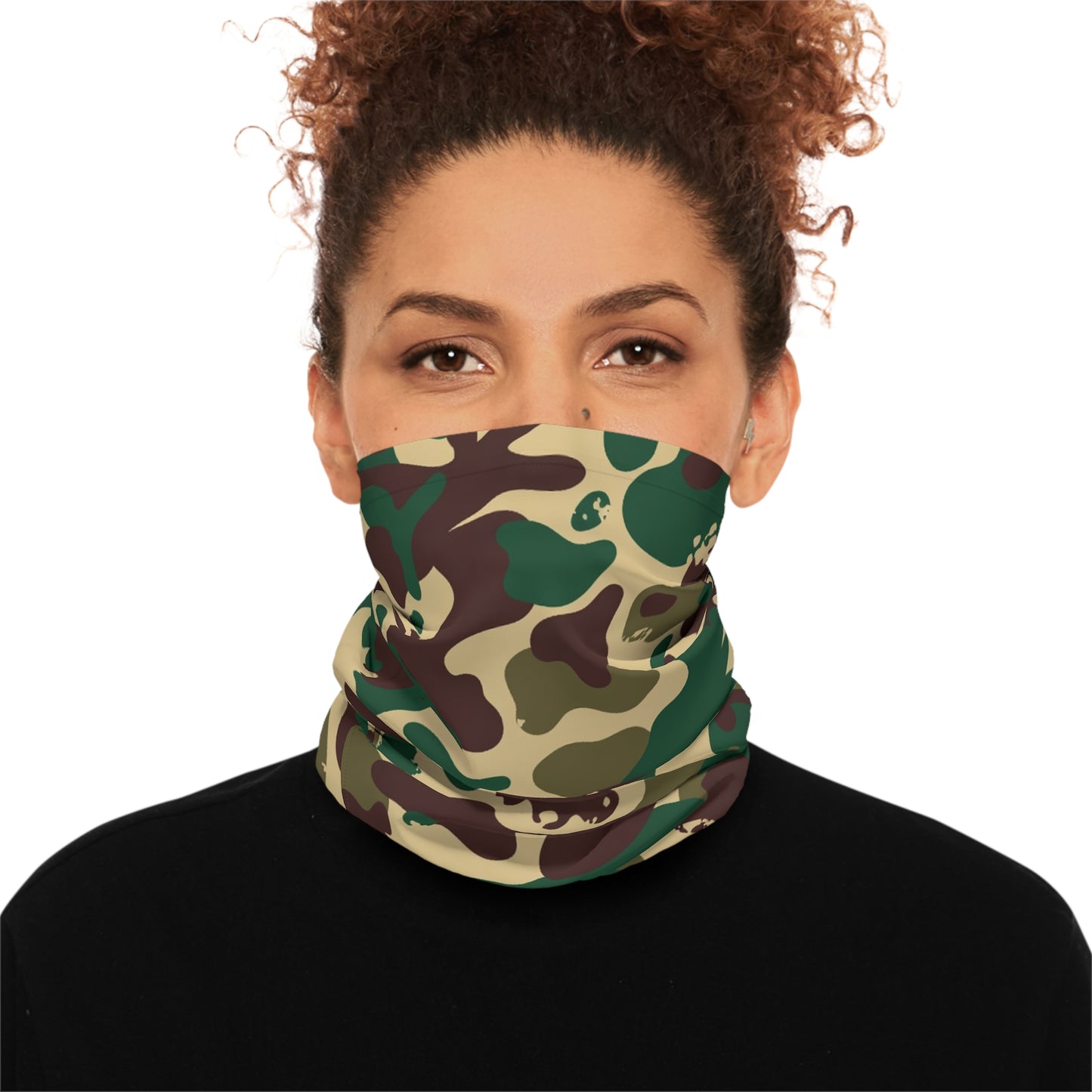 Green and Brown Camo Lightweight Neck Gaiter