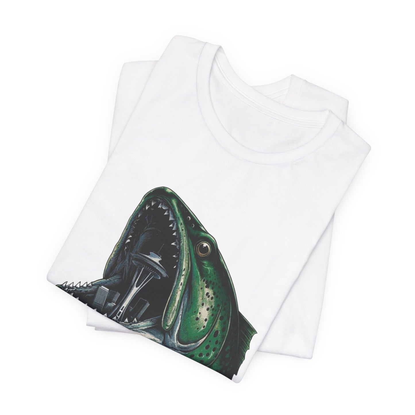Fish Eating Seattle Unisex Jersey Short Sleeve Tee