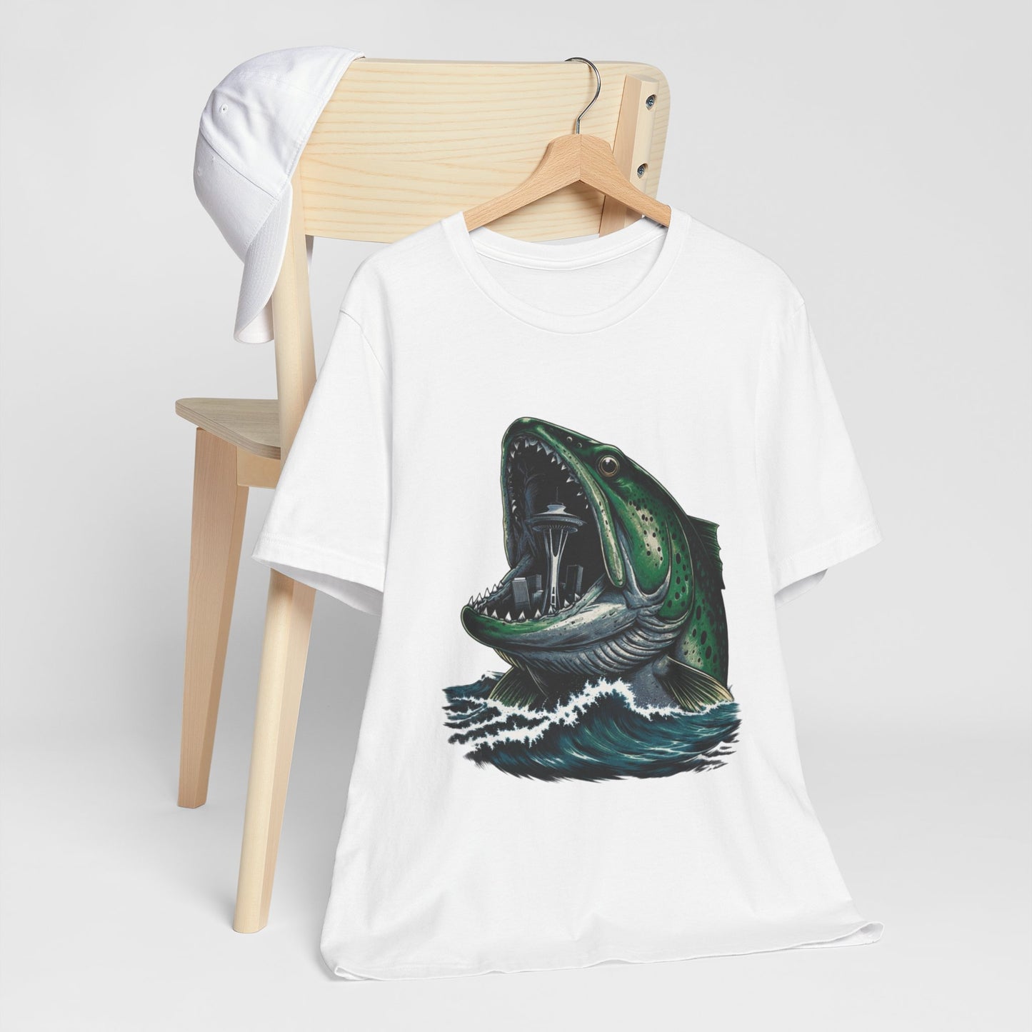 Fish Eating Seattle Unisex Jersey Short Sleeve Tee
